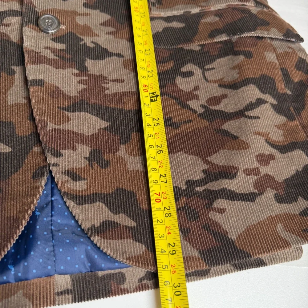 TailorByrd Camo Corduroy Blazer Brown Heritage Ivy Prep Sport Coat Mens 40R